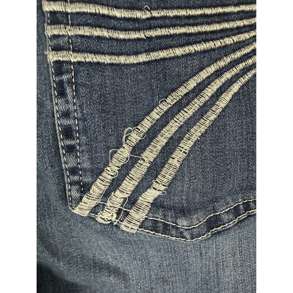 7 For All Mankind Jeans Womens 29 Dojo Flare Dark Wash Wide Leg Signature Pocket - Picture 3 of 10
